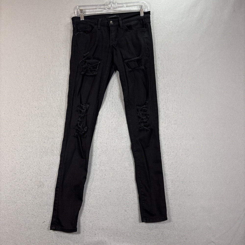 Flying Monkey Women's Black Skinny Jeans‎ Size 27 Distressed